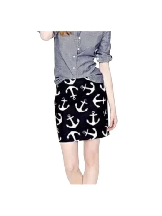 J.CREW Dresses & Skirts - J. Crew Womens Size 00 Skirt Nautical Anchor Sailing Boating Mini Lined Pockets